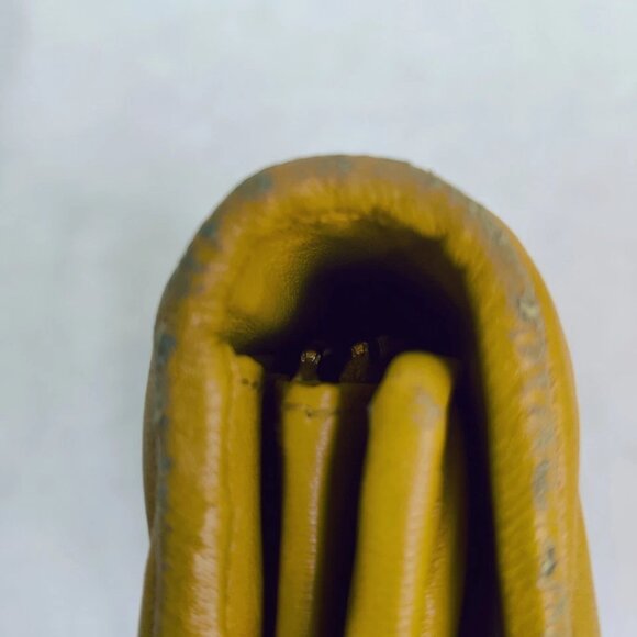 Miu Miu Wallet Matelasse Flap Long Wallet Calfskin Mustard Yellow No Returns - Picture 12 of 16